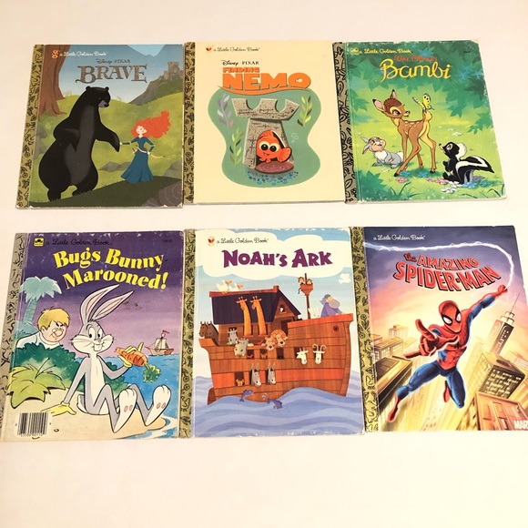 Little Golden Book Lot Disney Marvel Nemo Bugs - Picture 1 of 1